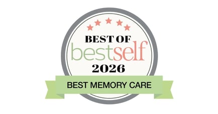 Best of BestSelf 2026 Best Memory Care award badge, recognizing Arbor Terrace Burnt Hickory for top-rated memory care in Marietta, GA and secure memory care in Marietta, GA.